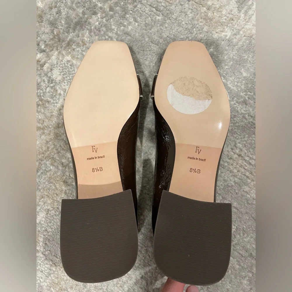FRANCES VALENTINE Mackie Pump - Chocolate/Oyster Leather Size 8.5B New MSRP $598 - Picture 9 of 11